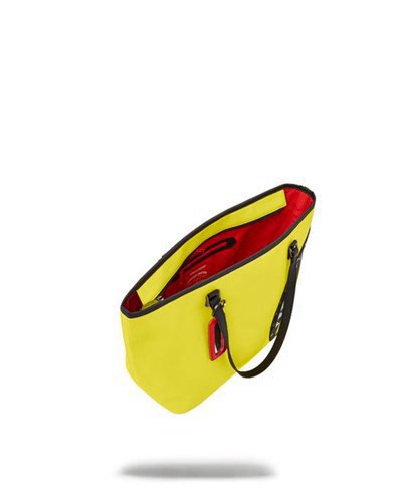 Yellow Sprayground Adrenaline Rush Handbag | 01497-VILJ