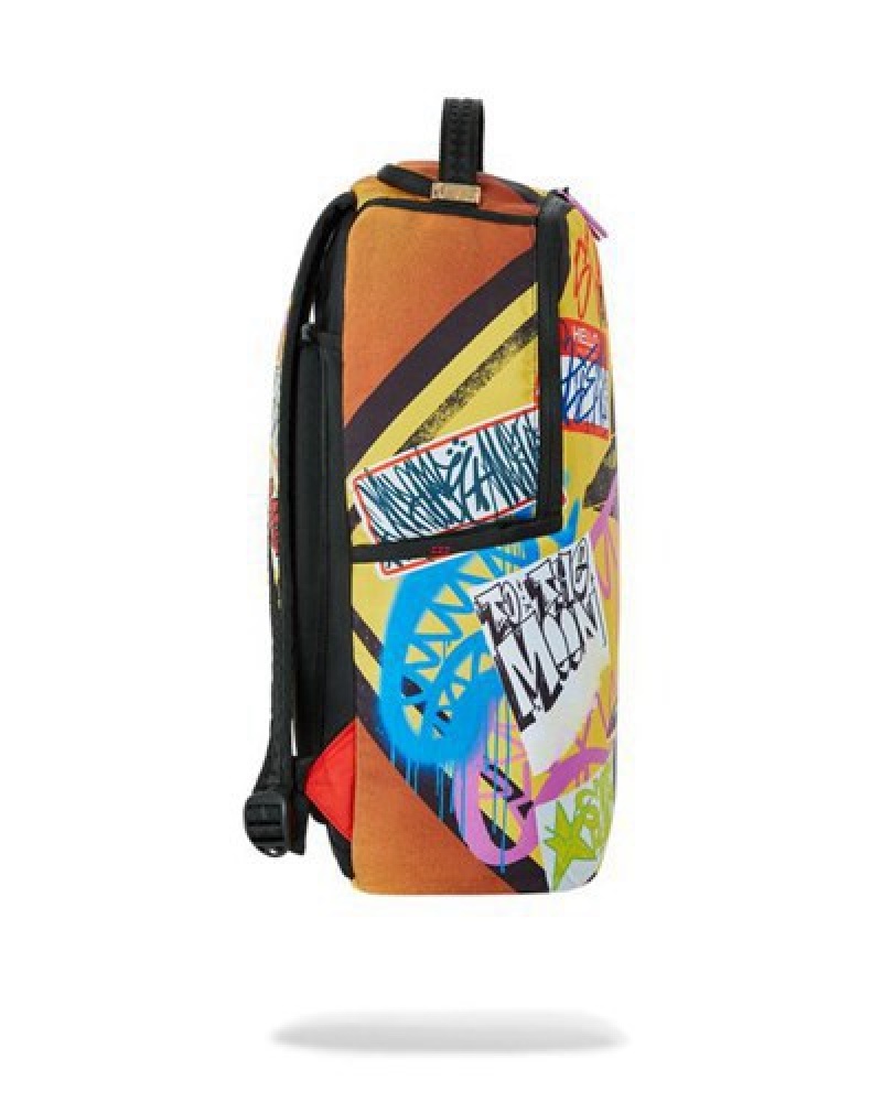 Yellow Sprayground Area Sg Backpacks | 68471-ZCLF