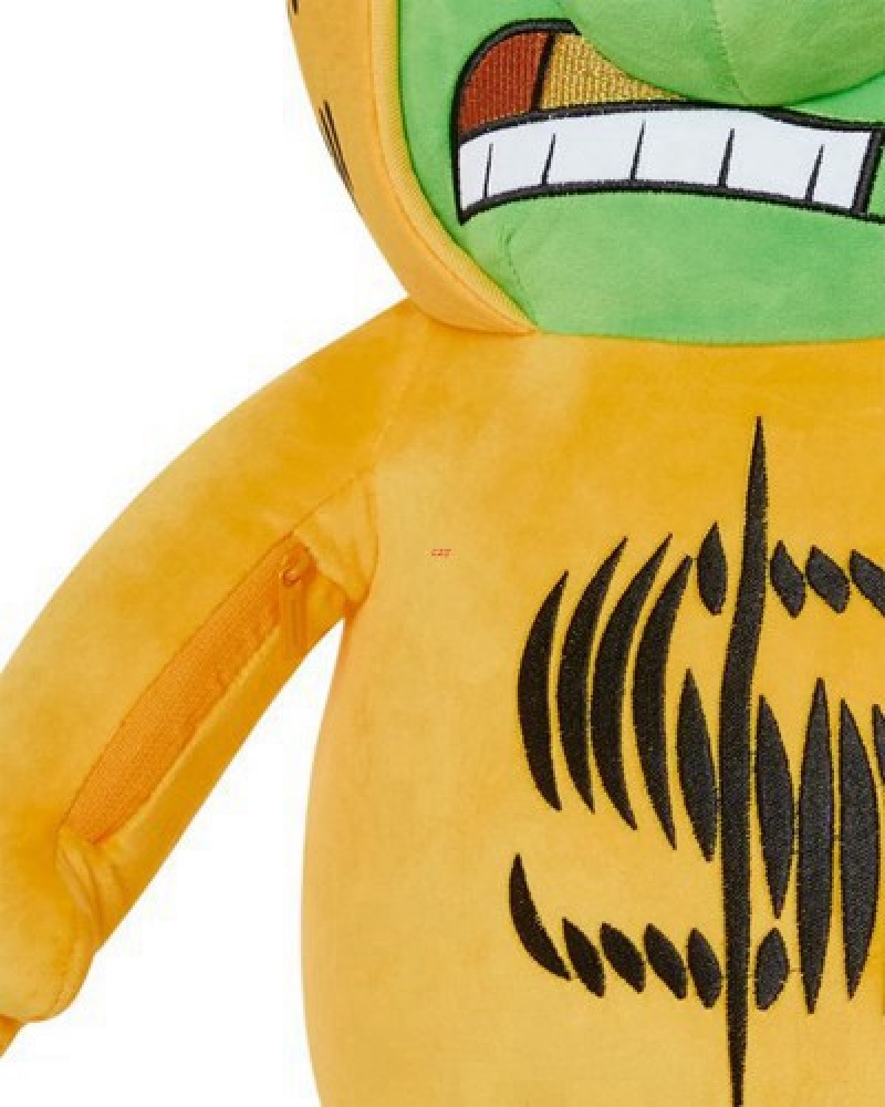 Yellow Sprayground Garfield Moneybear Suit Teddybear Backpacks | 89134-DACO