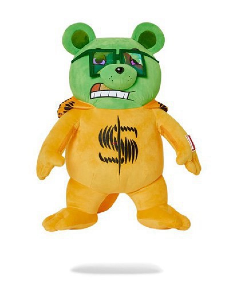 Yellow Sprayground Garfield Moneybear Suit Teddybear Backpacks | 89134-DACO