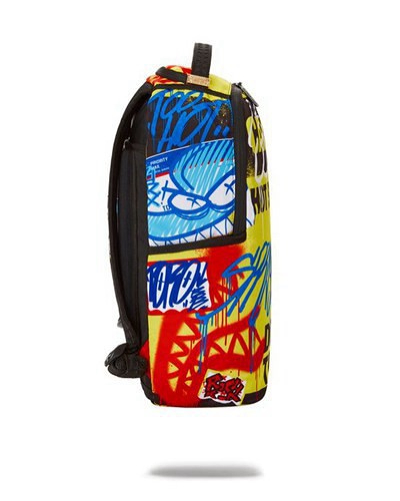 Yellow Sprayground Pay No Attention (Dlxr) Backpacks | 23065-XDUP