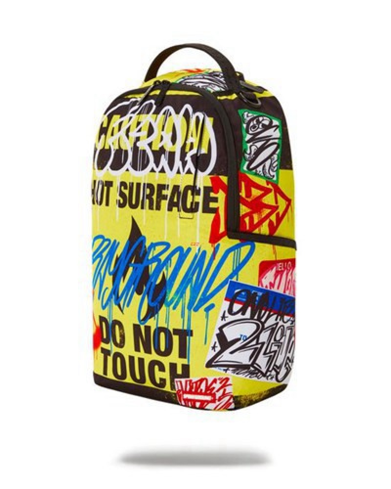 Yellow Sprayground Pay No Attention (Dlxr) Backpacks | 23065-XDUP