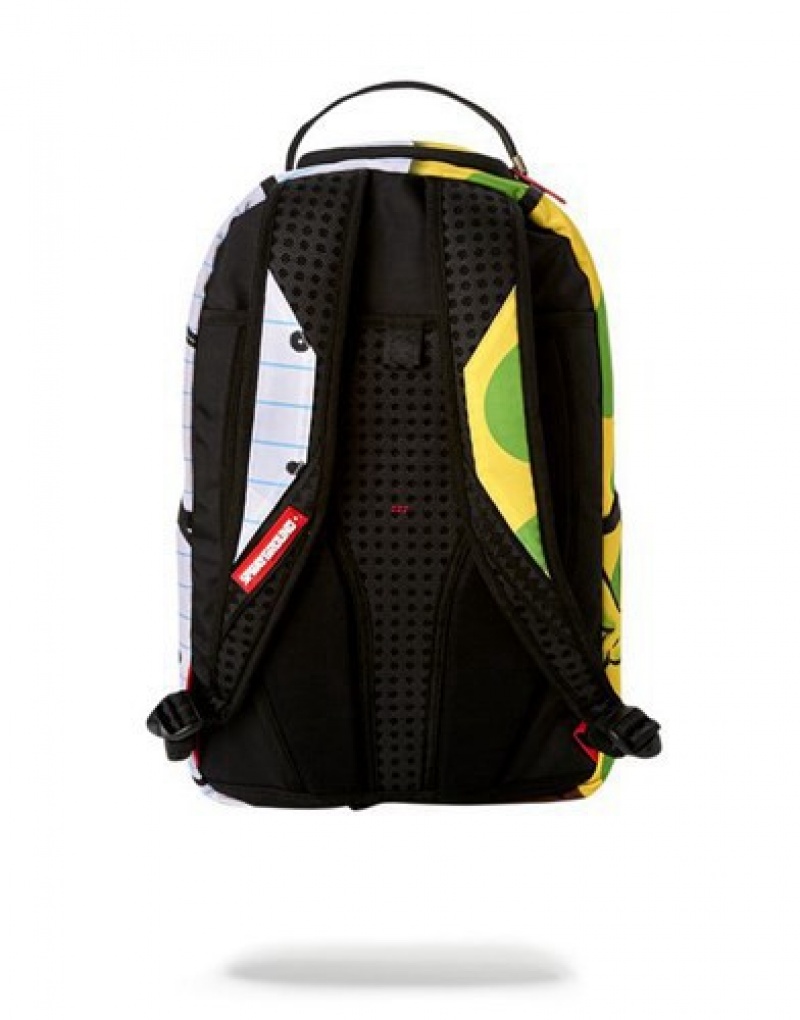 Yellow Sprayground Spongdoodle Bob Backpacks | 48067-NRTX