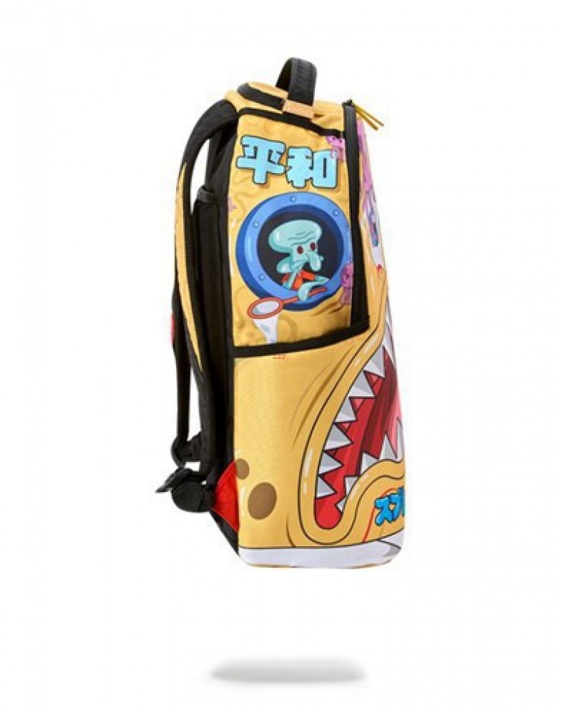 Yellow Sprayground Spongebob: Japanime Backpacks | 83519-EYRO