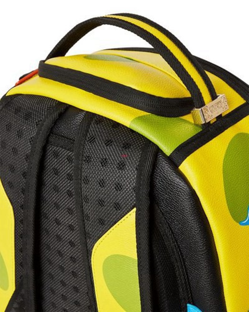 Yellow Sprayground Spongebob Sharkbite (Dlxv) Backpacks | 65341-VMHL