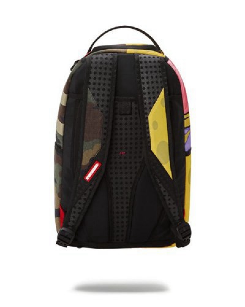 Yellow Sprayground Spongebob Split (Dlxr) Backpacks | 05198-AFSJ