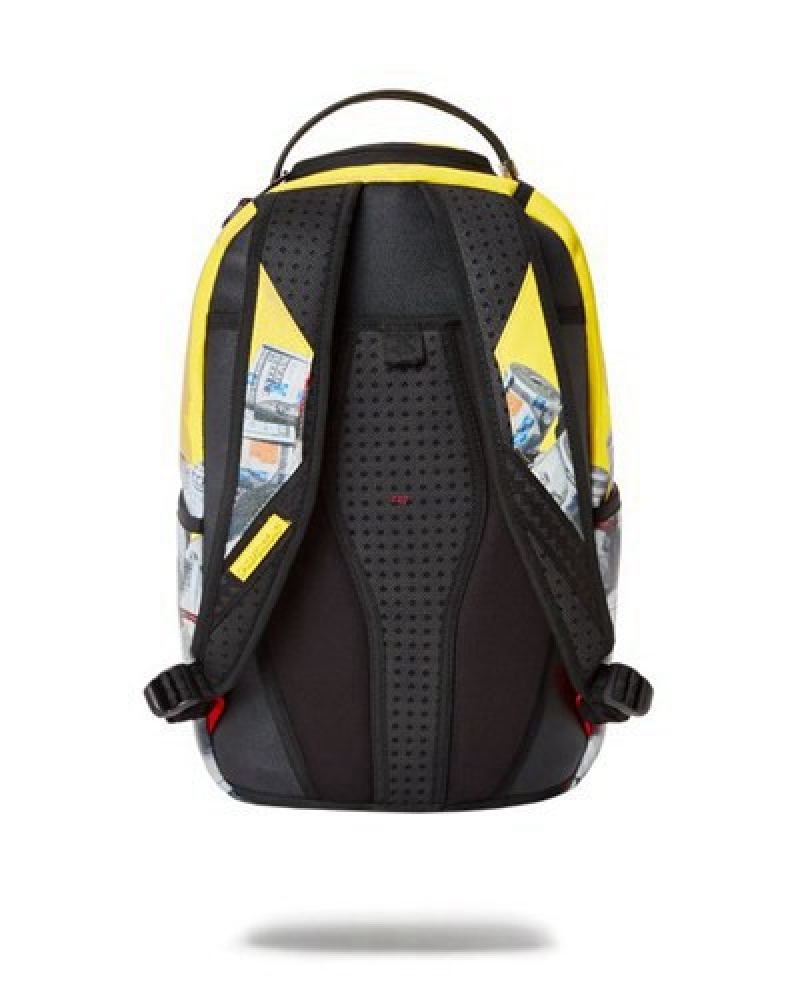 Yellow Sprayground The Entrepreneur (Dlxv) Backpacks | 38769-UBLD