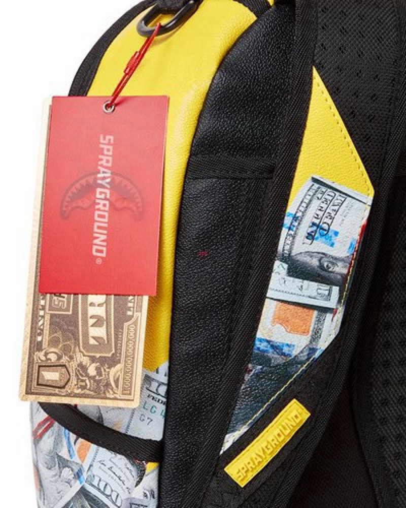 Yellow Sprayground The Entrepreneur (Dlxv) Backpacks | 38769-UBLD